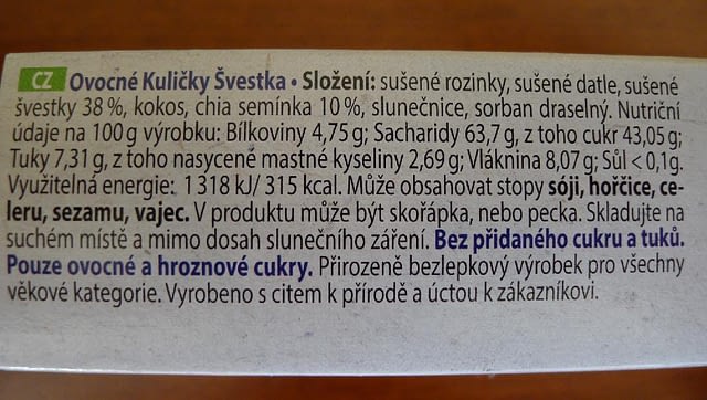 Ovocné Kuličky - Švestka